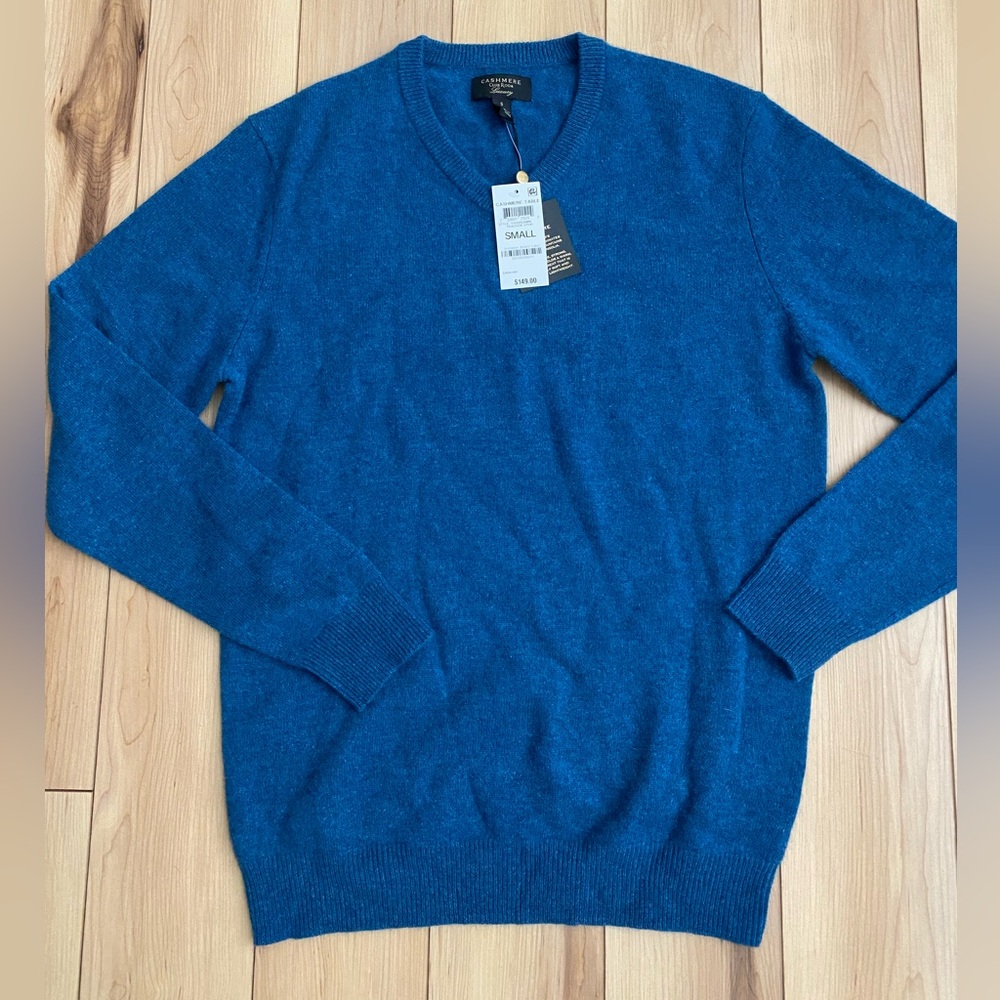 Cashmere Club Room Peacock Blue Sweater
